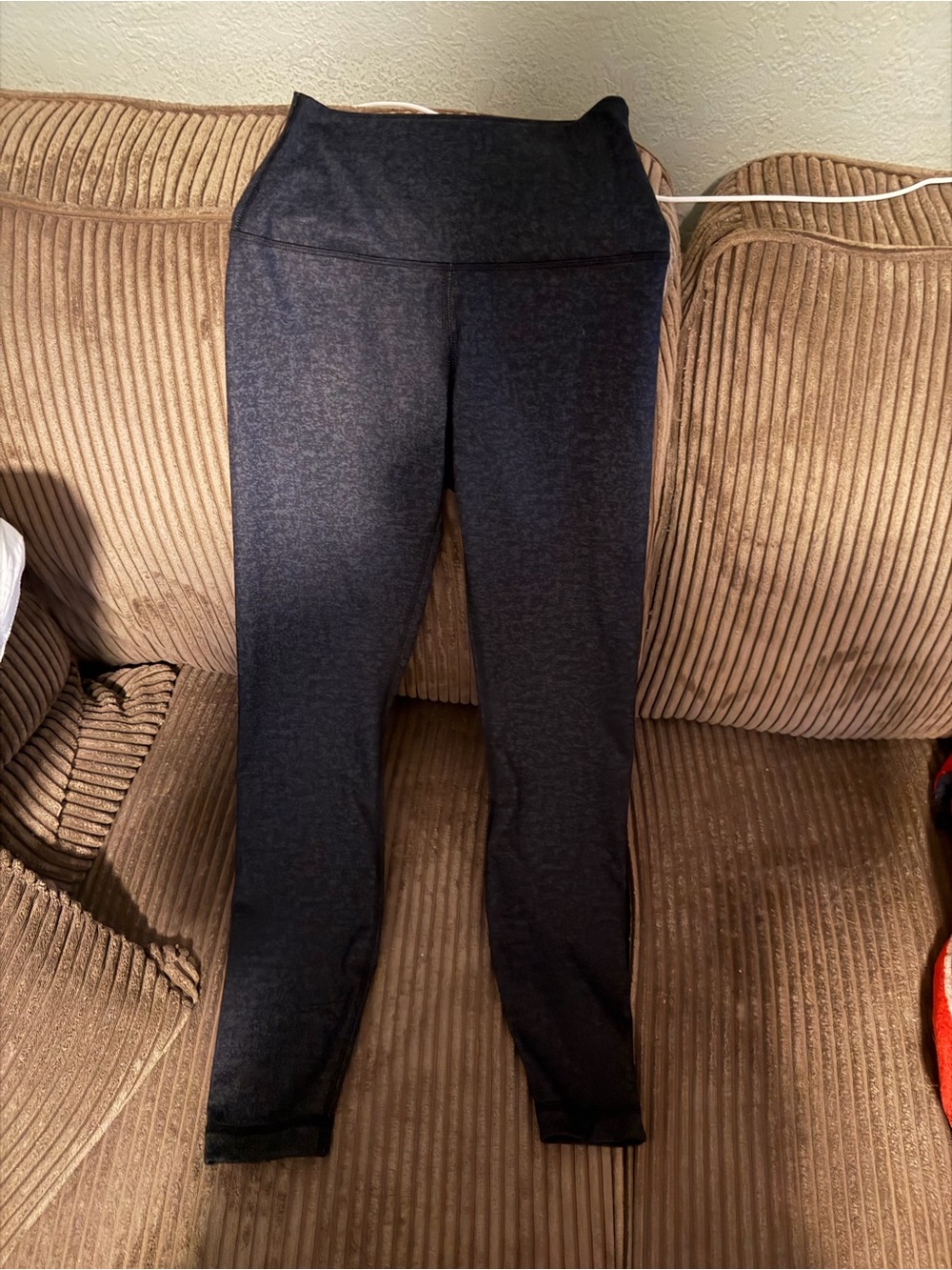90 Degree By Reflex Navy Heathered Performance Leggings